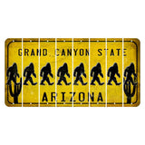 Arizona Yellow Cut License Plate Strips (Set of 8) Bigfoot