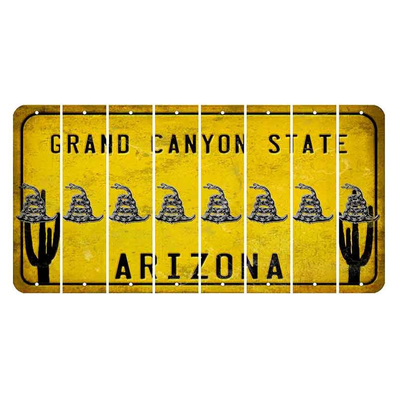 Arizona Yellow Cut License Plate Strips (Set of 8) French Fries