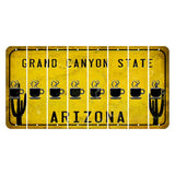 Arizona Yellow Cut License Plate Strips (Set of 8) Cocktail