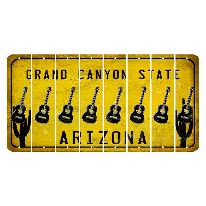 Arizona Yellow Cut License Plate Strips (Set of 8) Grill