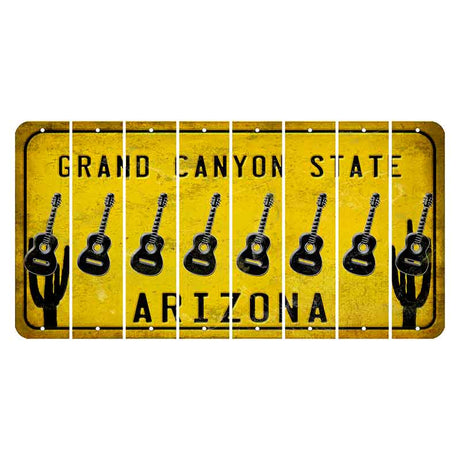 Arizona Yellow Cut License Plate Strips (Set of 8) Grill