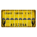 Arizona Yellow Cut License Plate Strips (Set of 8) Hotdog
