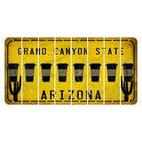 Arizona Yellow Cut License Plate Strips (Set of 8) Lantern