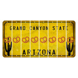 Arizona Yellow Cut License Plate Strips (Set of 8) Praying Hands