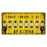 Arizona Yellow Cut License Plate Strips (Set of 8) Ladybug