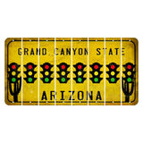 Arizona Yellow Cut License Plate Strips (Set of 8) Tractor