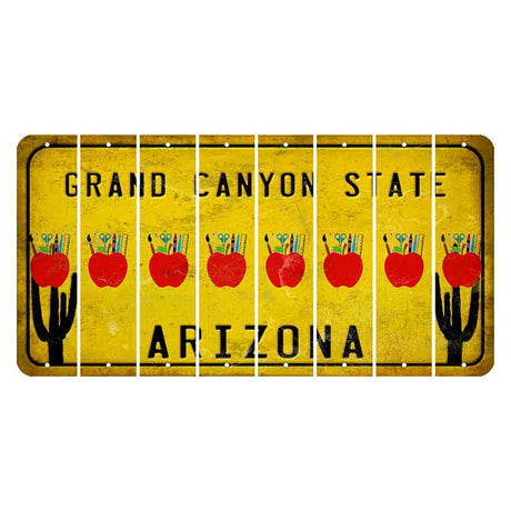 Arizona Yellow Cut License Plate Strips (Set of 8) Swordfish