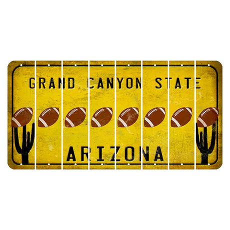Arizona Yellow Cut License Plate Strips (Set of 8) Flip Flops