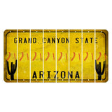 Arizona Yellow Cut License Plate Strips (Set of 8) Soccer Player