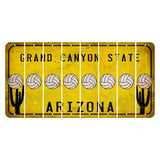 Arizona Yellow Cut License Plate Strips (Set of 8) Trophy