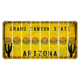 Arizona Yellow Cut License Plate Strips (Set of 8) Guitar