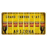Arizona Yellow Cut License Plate Strips (Set of 8) Forklift