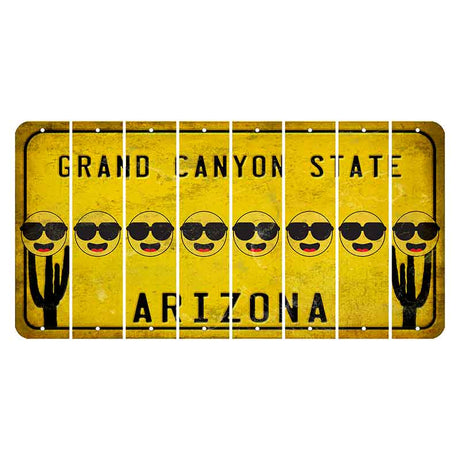 Arizona Yellow Cut License Plate Strips (Set of 8) Emoji - Poop