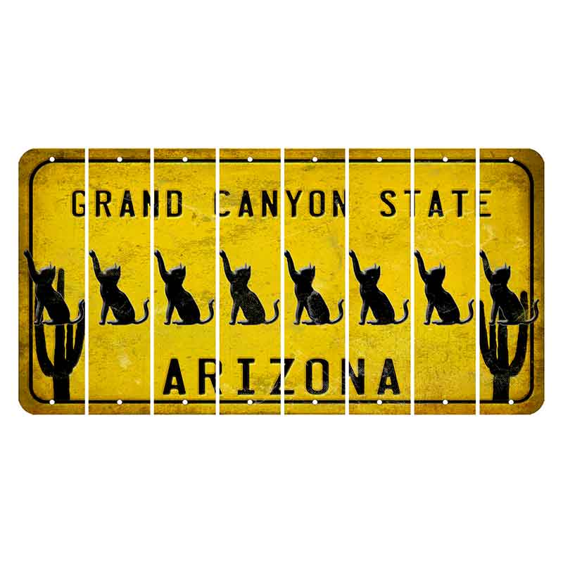 Arizona Yellow Cut License Plate Strips (Set of 8) Zodiac Sign - Virgo