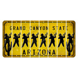 Arizona Yellow Cut License Plate Strips (Set of 8) Fire Hydrant