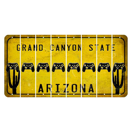 Arizona Yellow Cut License Plate Strips (Set of 8) Wrench