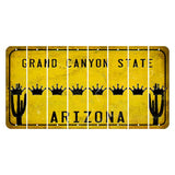 Arizona Yellow Cut License Plate Strips (Set of 8) Cross