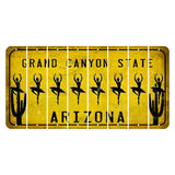 Arizona Yellow Cut License Plate Strips (Set of 8) Ballerina Dancer