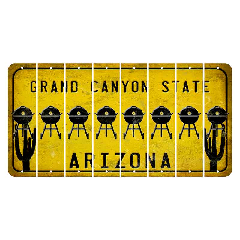 Arizona Yellow Cut License Plate Strips (Set of 8) Grenade