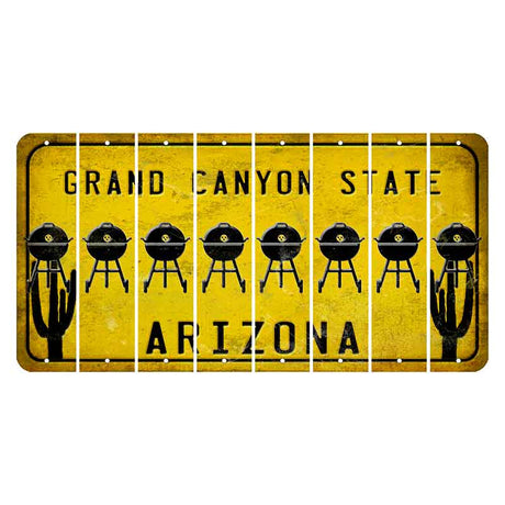 Arizona Yellow Cut License Plate Strips (Set of 8) Grenade
