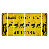 Arizona Yellow Cut License Plate Strips (Set of 8) Dirtbike Rider