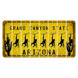 Arizona Yellow Cut License Plate Strips (Set of 8) Milkshake