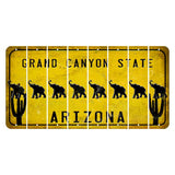 Arizona Yellow Cut License Plate Strips (Set of 8) Dump Truck