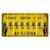 Arizona Yellow Cut License Plate Strips (Set of 8) Gavel