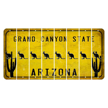 Arizona Yellow Cut License Plate Strips (Set of 8) Hummingbird