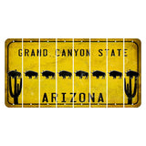 Arizona Yellow Cut License Plate Strips (Set of 8) Buffalo