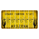 Arizona Yellow Cut License Plate Strips (Set of 8) Statue of Liberty