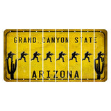 Arizona Yellow Cut License Plate Strips (Set of 8) Softball Batter