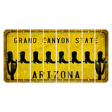 Arizona Yellow Cut License Plate Strips (Set of 8) Coffee Mug