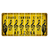 Arizona Yellow Cut License Plate Strips (Set of 8) Motorcycle