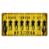 Arizona Yellow Cut License Plate Strips (Set of 8) Yin Yang
