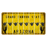 Arizona Yellow Cut License Plate Strips (Set of 8) Handgun