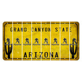 Arizona Yellow Cut License Plate Strips (Set of 8) Zombie