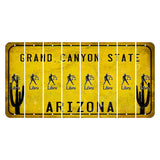 Arizona Yellow Cut License Plate Strips (Set of 8) Zodiac Sign - Leo