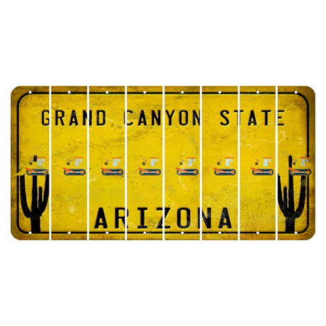 Arizona Yellow Cut License Plate Strips (Set of 8) Dove