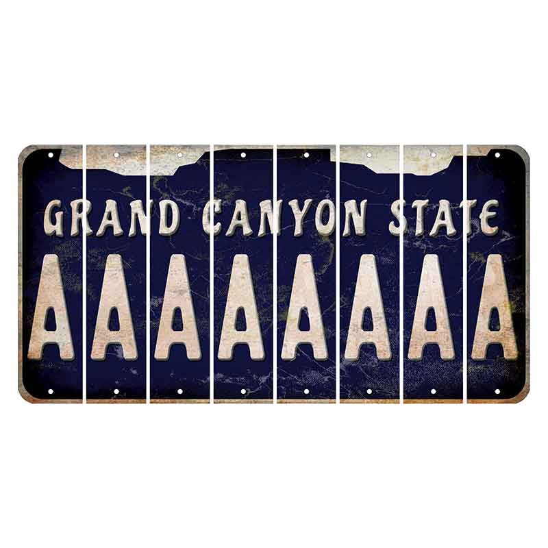 Arizona Navy Cut License Plate Strips (Set of 8) A