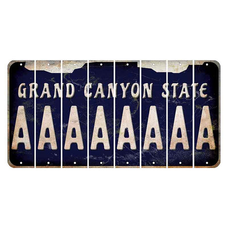 Arizona Navy Cut License Plate Strips (Set of 8) A