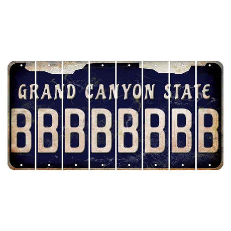 Arizona Navy Cut License Plate Strips (Set of 8) B
