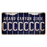 Arizona Navy Cut License Plate Strips (Set of 8) C