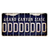 Arizona Navy Cut License Plate Strips (Set of 8) D