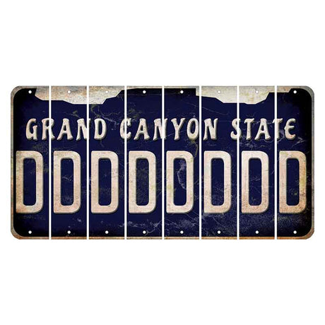 Arizona Navy Cut License Plate Strips (Set of 8) D