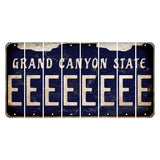 Arizona Navy Cut License Plate Strips (Set of 8) E
