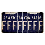 Arizona Navy Cut License Plate Strips (Set of 8) F