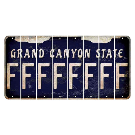 Arizona Navy Cut License Plate Strips (Set of 8) F