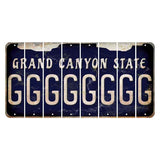 Arizona Navy Cut License Plate Strips (Set of 8) G