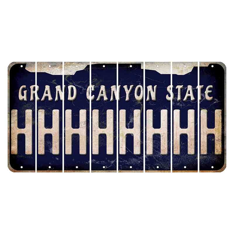 Arizona Navy Cut License Plate Strips (Set of 8) H